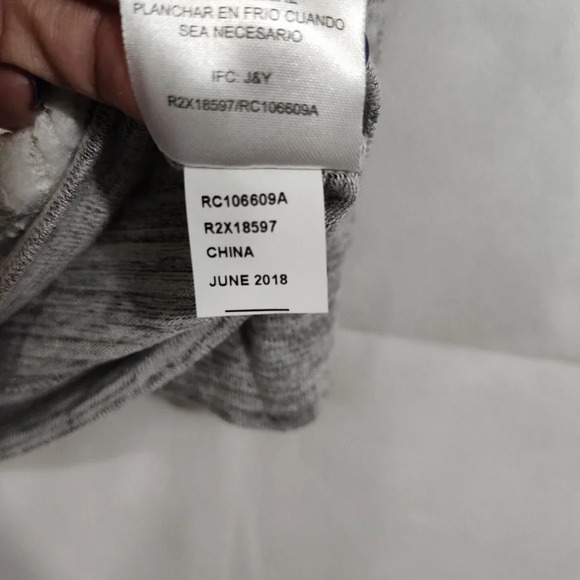 RXB White Heather Grey Lace Knit Top Shirt Women Size L Long Sleeve - Picture 9 of 9